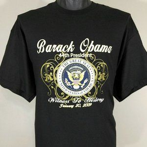 NWOT Barack Obama 2009 Inauguration T-Shirt XL 🇺🇸 Witness To History 44th Pres